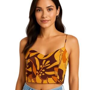 House of Harlow 1960 Satin Pull-Over Crop Top – NWT Size XS